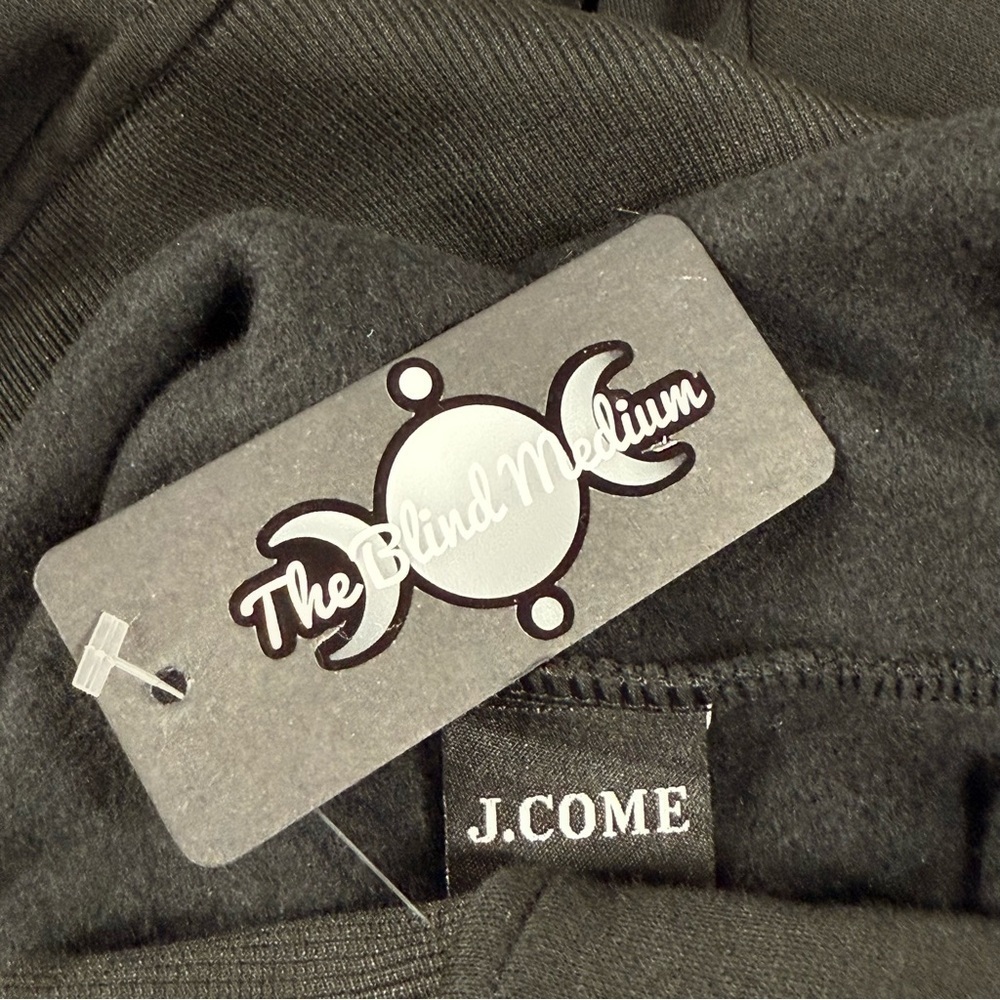 The Blind Medium | Black Oversized Hoodie Pullover with Funny Jesus Meme graphic - Picture 14 of 16